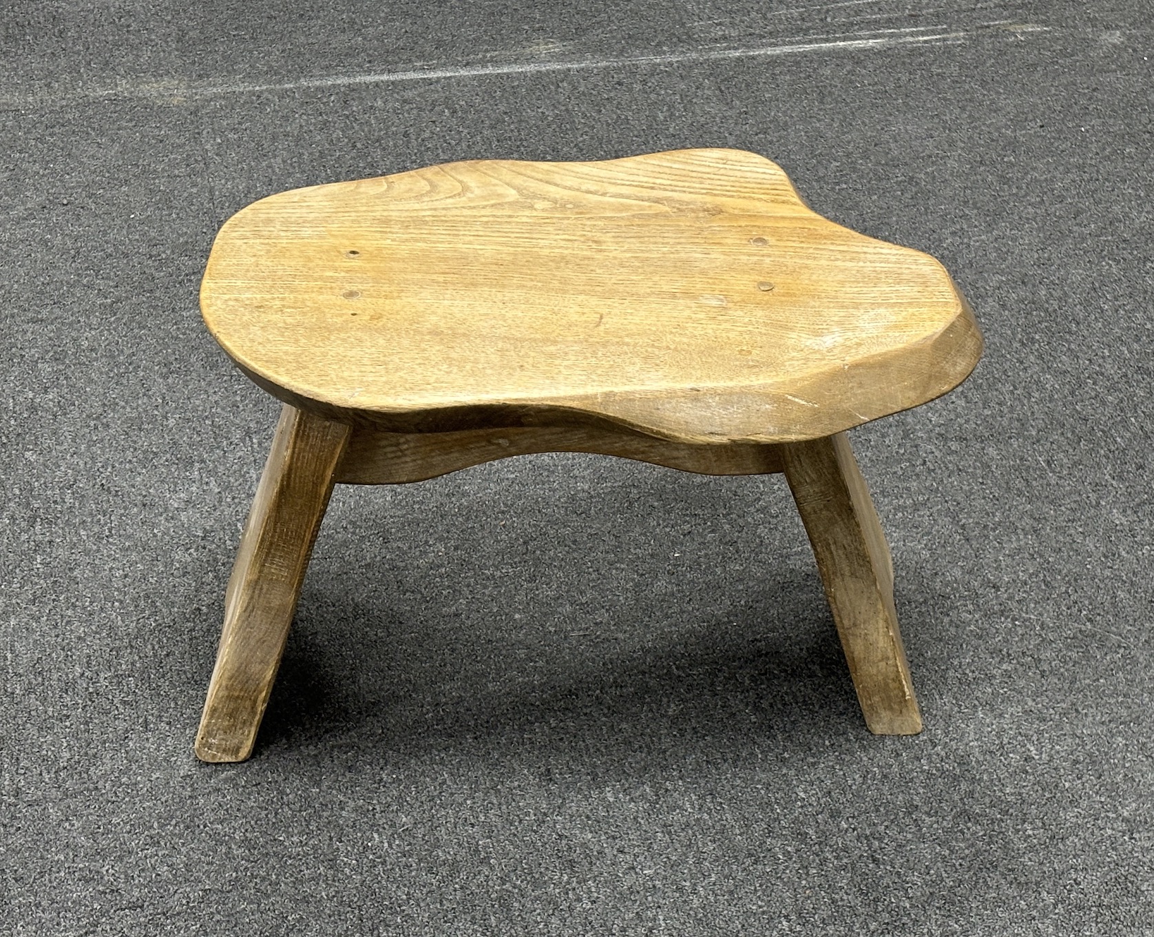 A provincial oak stool, width 48cm, depth 30cm, height 32cm